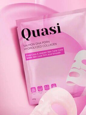 Quasi Salmon DNA Hydrolyzed Collagen Face Mask - Pink.